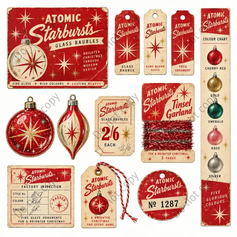 Glass Bauble Ephemera Sheets