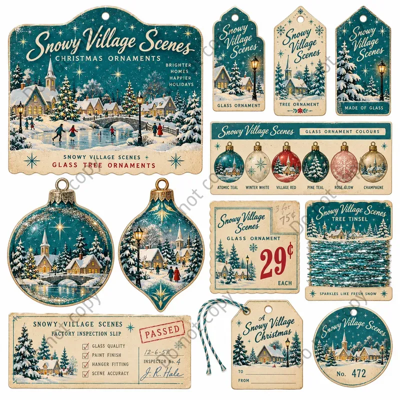 Glass Bauble Ephemera Sheets