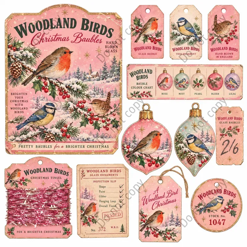 Glass Bauble Ephemera Sheets