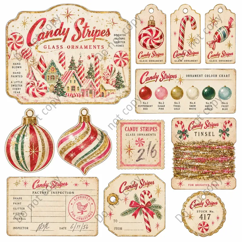 Glass Bauble Ephemera Sheets