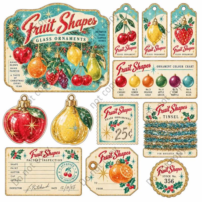 Glass Bauble Ephemera Sheets