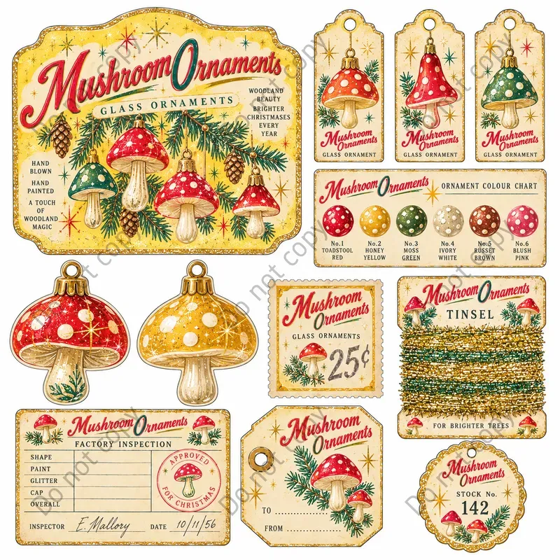 Glass Bauble Ephemera Sheets