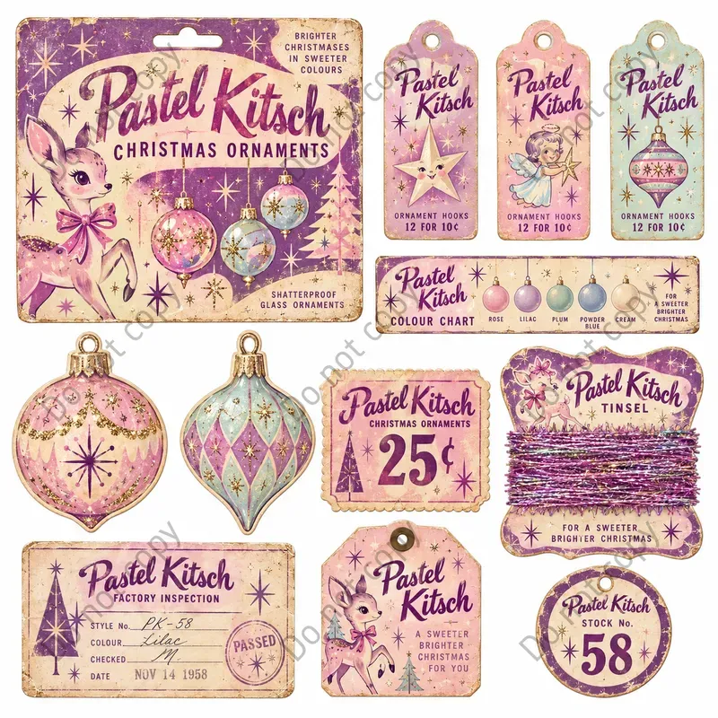 Glass Bauble Ephemera Sheets