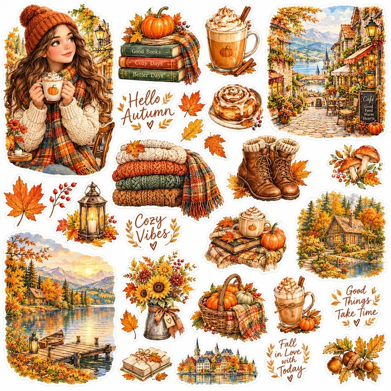 Cozy Autumn Storybook Sticker Sets