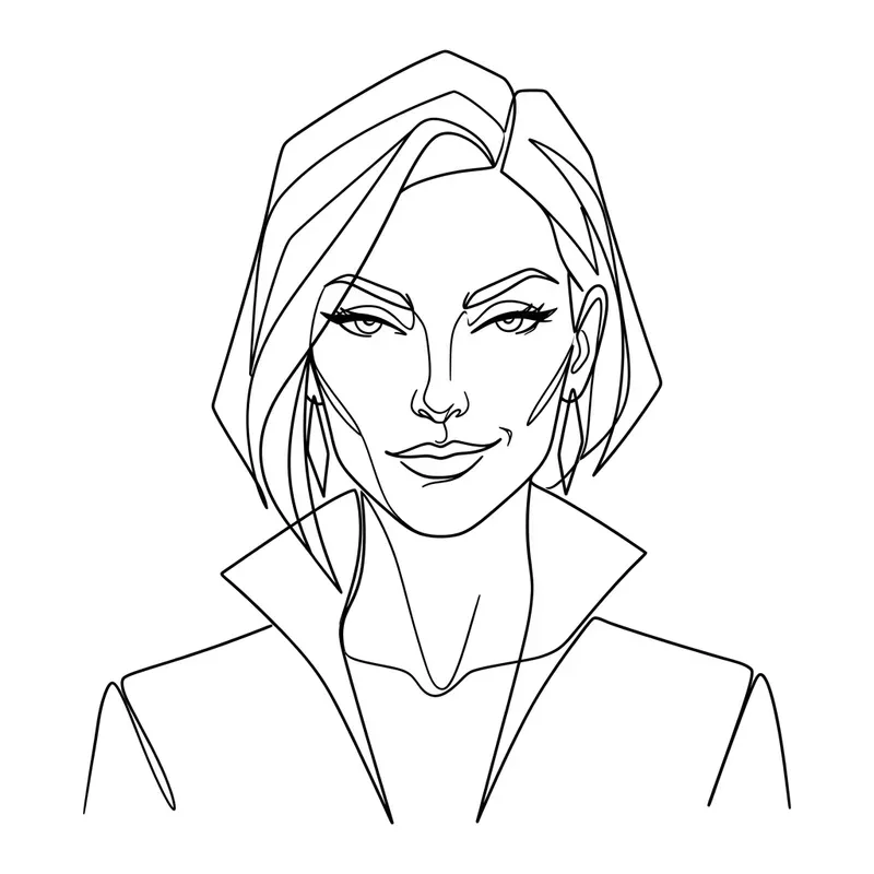 Modern Line Art Face Portraits