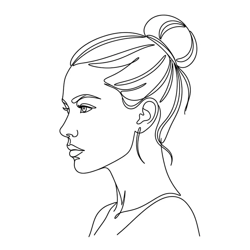 Modern Line Art Face Portraits