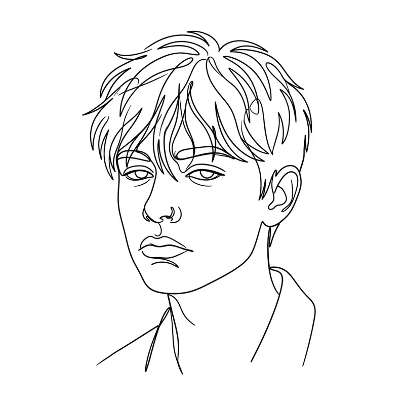 Modern Line Art Face Portraits