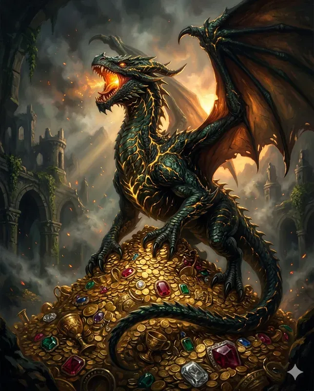 Dark Dragon Fantasy Art