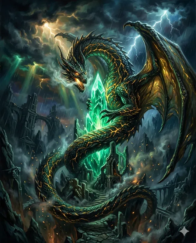 Dark Dragon Fantasy Art