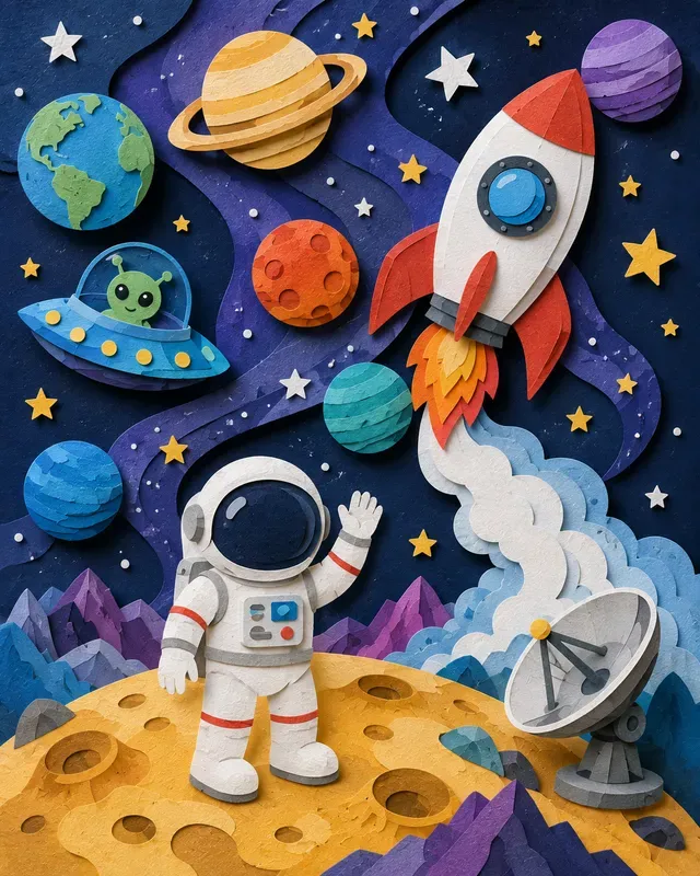 Papercraft 3D Layered Diorama Art