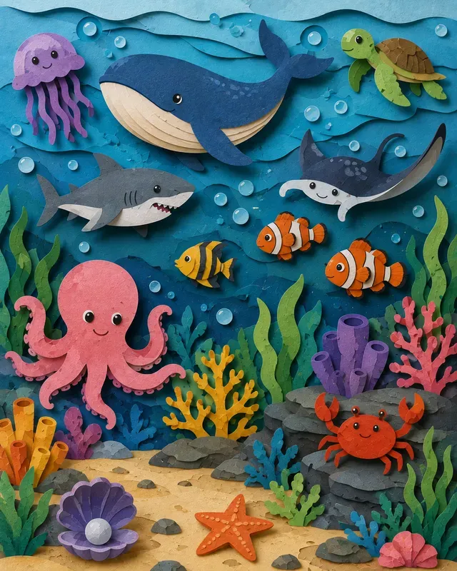 Papercraft 3D Layered Diorama Art