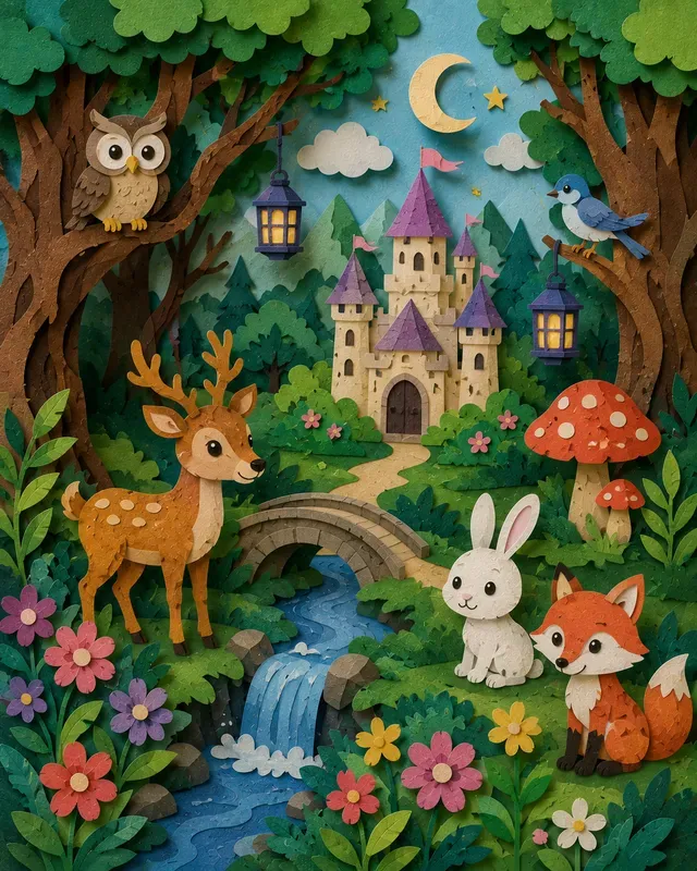 Papercraft 3D Layered Diorama Art
