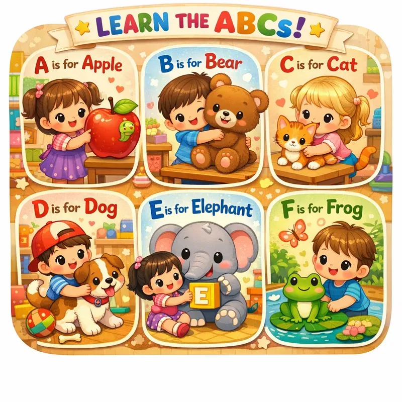 Cute Kids Learning Posters