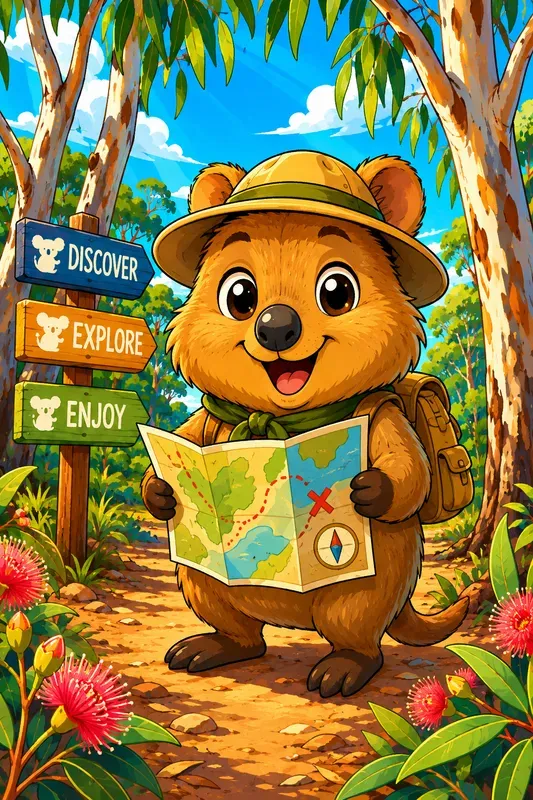 Vibrant Summer Cartoon Character Art