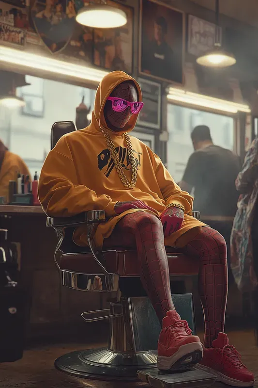 Iconic Characters At The Barbershop