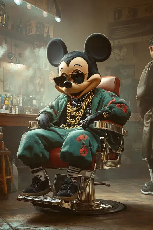 Iconic Characters At The Barbershop