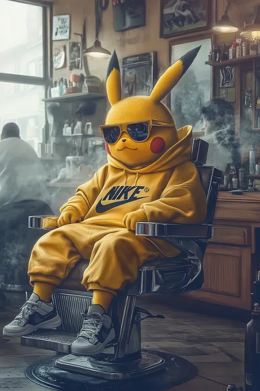 Iconic Characters At The Barbershop