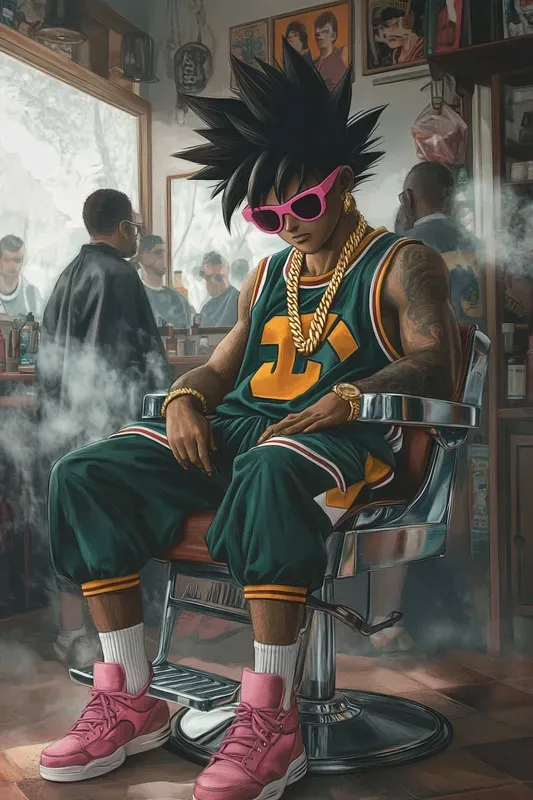 Iconic Characters At The Barbershop