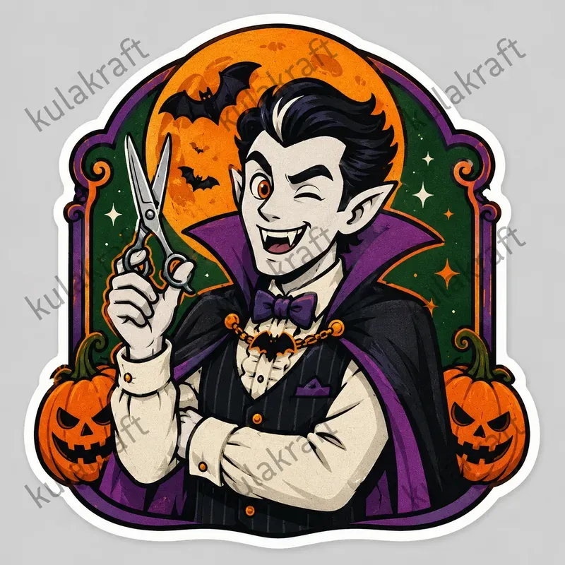 Halloween Barber Sticker Designs
