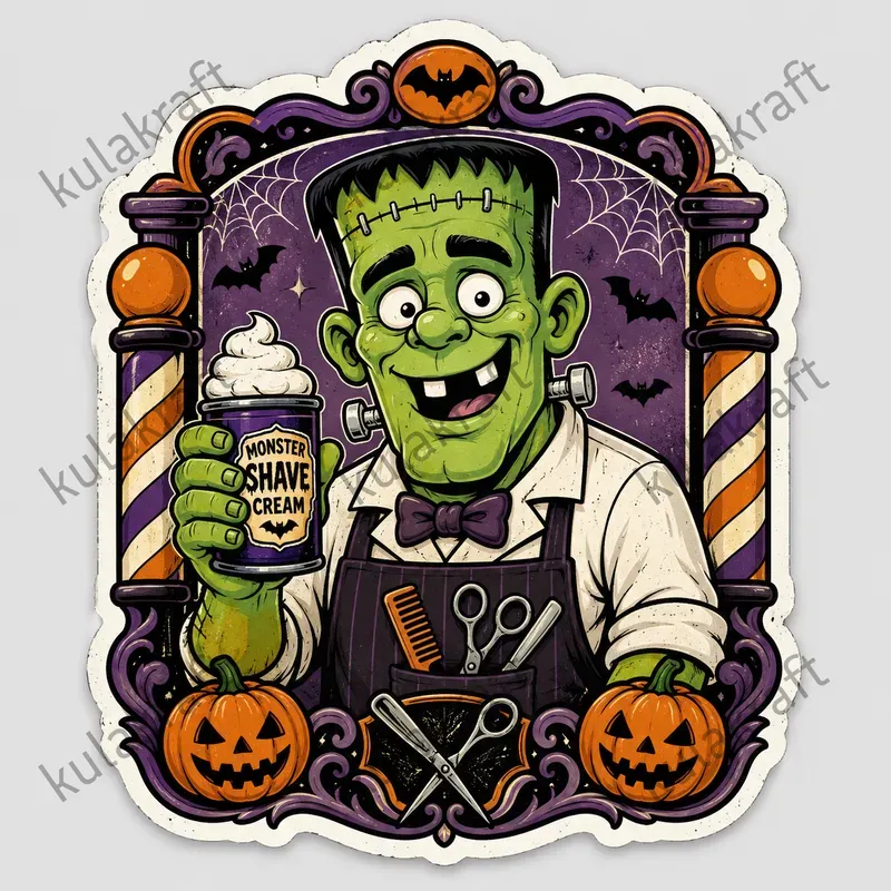 Halloween Barber Sticker Designs