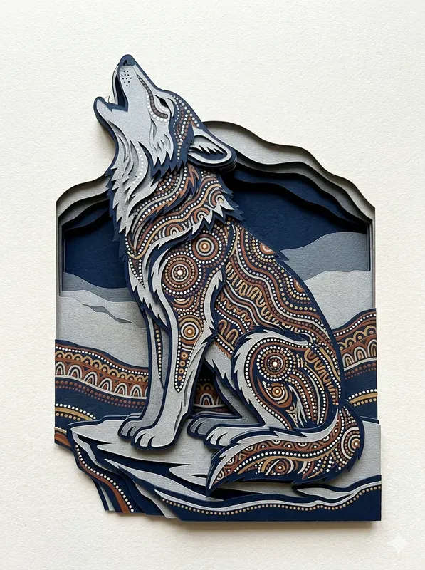 3D Layered Dot Art Paper Sculptures
