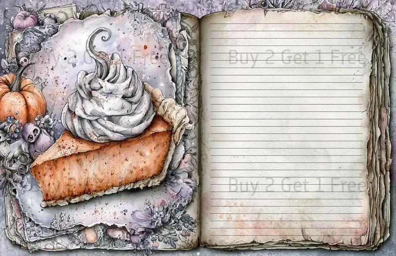 Whimsical Spooky Double Pages