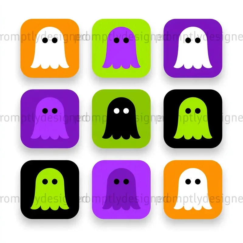 Bright Halloween Icon T Shirt Designs