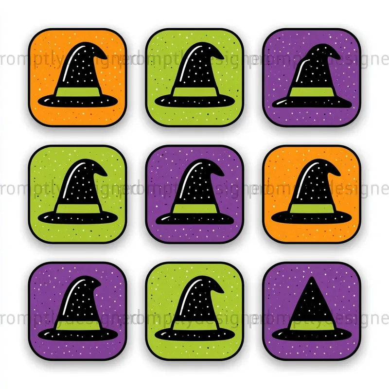 Bright Halloween Icon T Shirt Designs