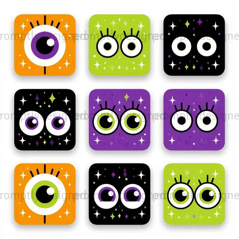 Bright Halloween Icon T Shirt Designs