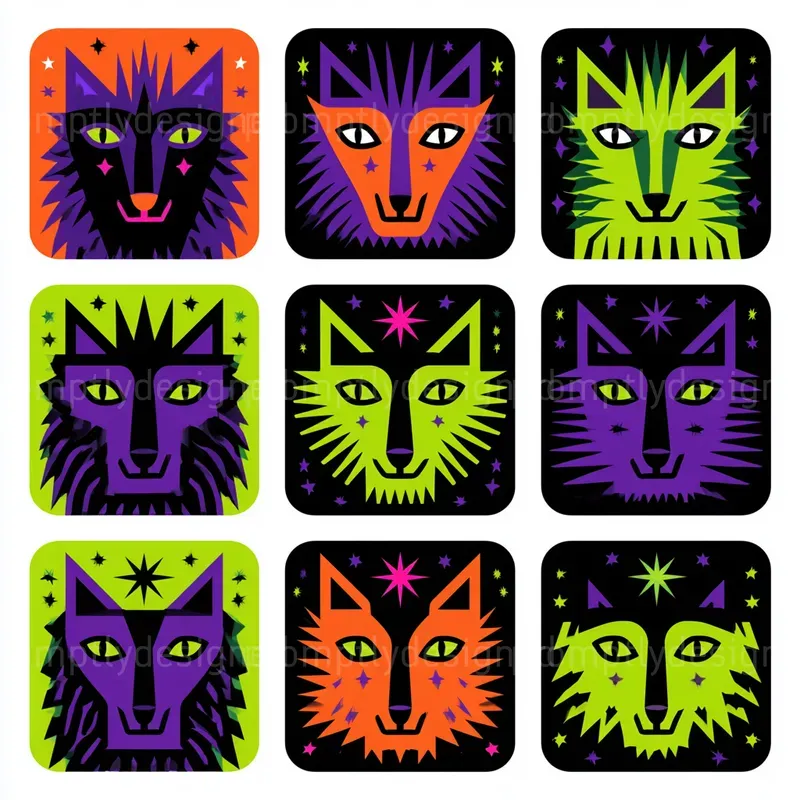 Bright Halloween Icon T Shirt Designs