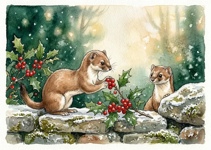 Nostalgic Christmas Watercolor Postcards