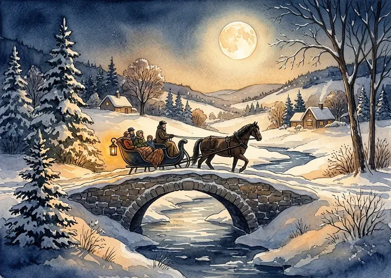 Nostalgic Christmas Watercolor Postcards