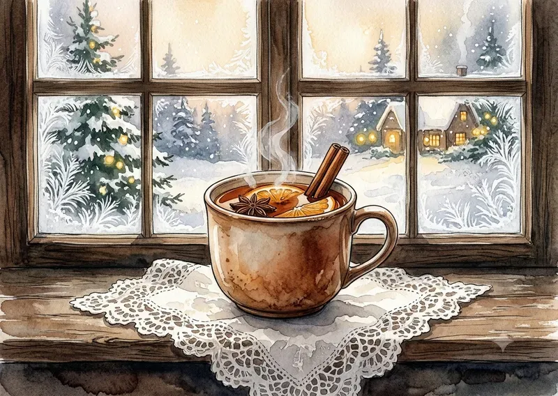 Nostalgic Christmas Watercolor Postcards