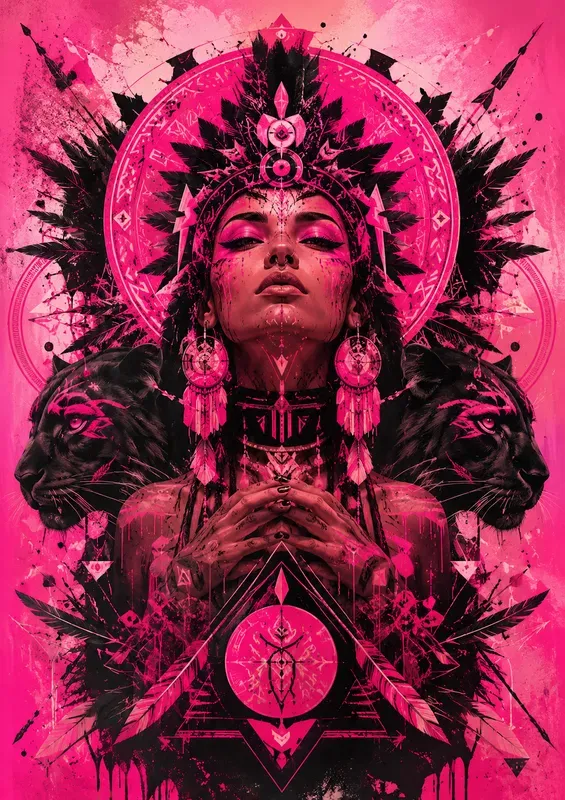 Tribal Boldpink Illustrations