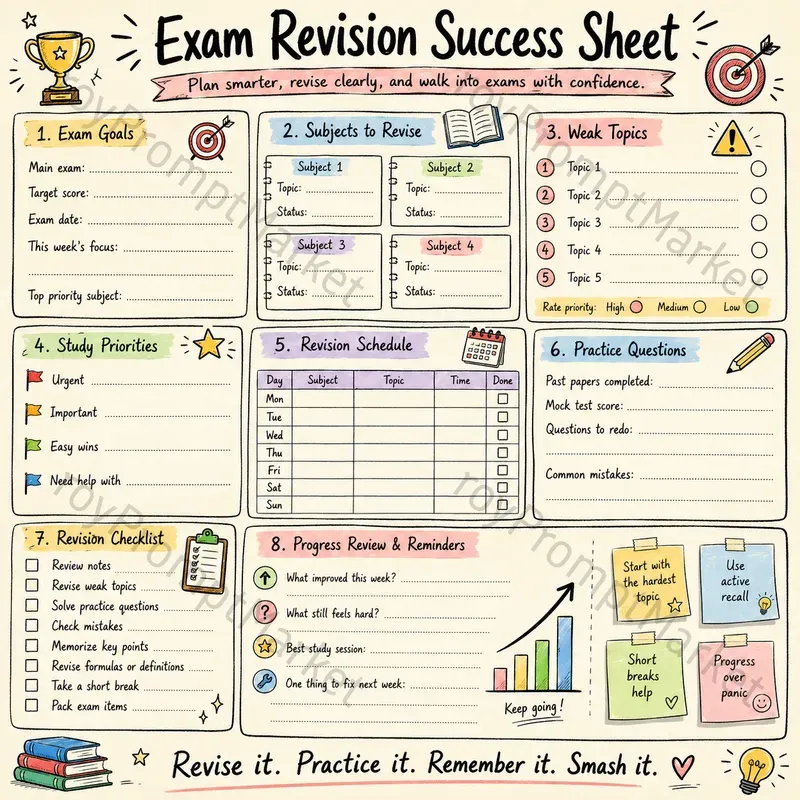 Hand Drawn Planner Worksheets