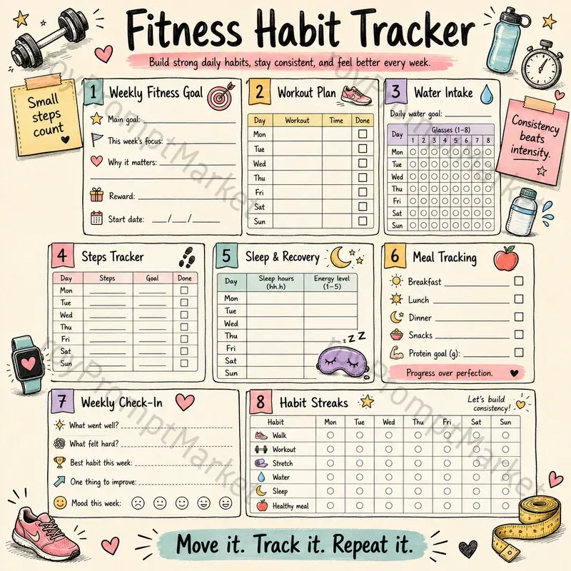 Hand Drawn Planner Worksheets