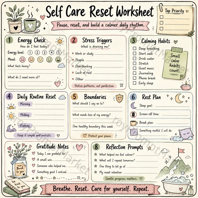 Hand Drawn Planner Worksheets