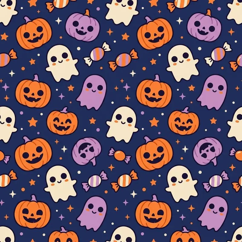 Creepy Cute Halloween Seamless Patterns