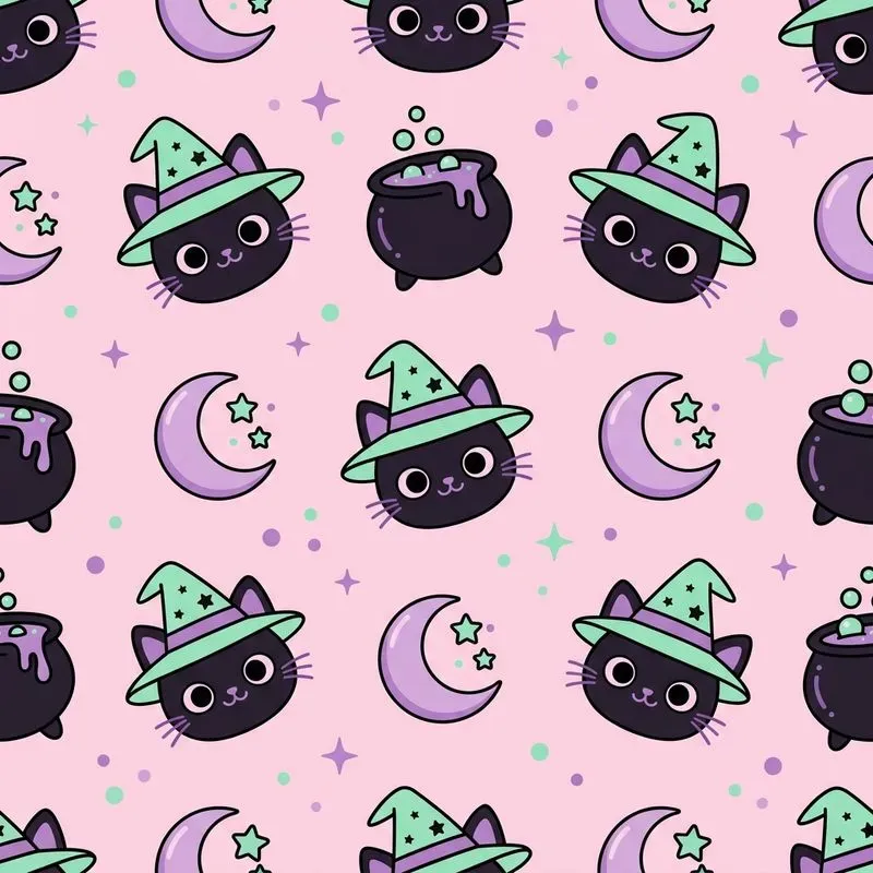 Creepy Cute Halloween Seamless Patterns