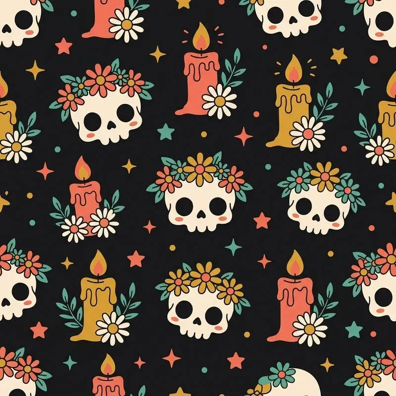 Creepy Cute Halloween Seamless Patterns