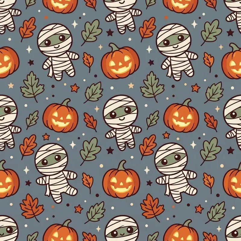 Creepy Cute Halloween Seamless Patterns