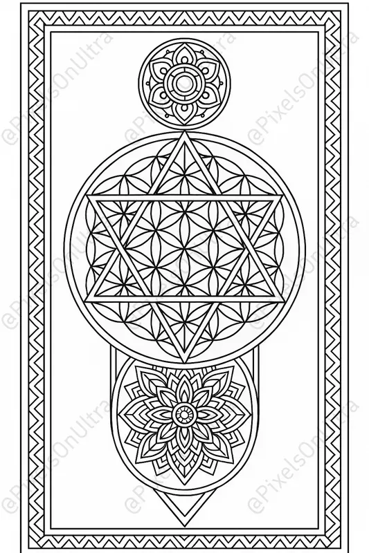 Sacred Ink Hamsa Mandala Coloring Pages