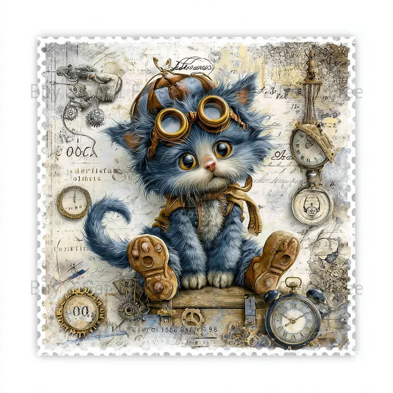 Steampunk Gearsmith Stamp Stickers
