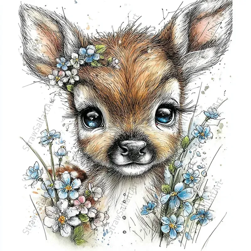 Spring Peeking Animal Clipart Collections