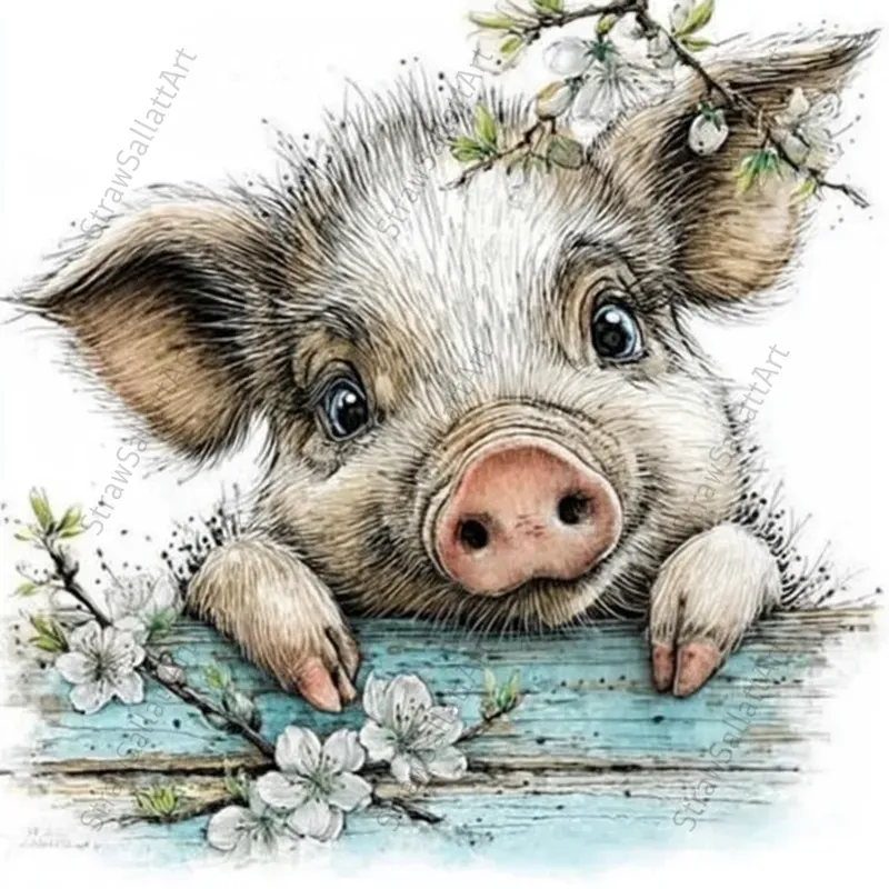 Spring Peeking Animal Clipart Collections