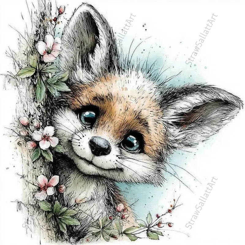 Spring Peeking Animal Clipart Collections