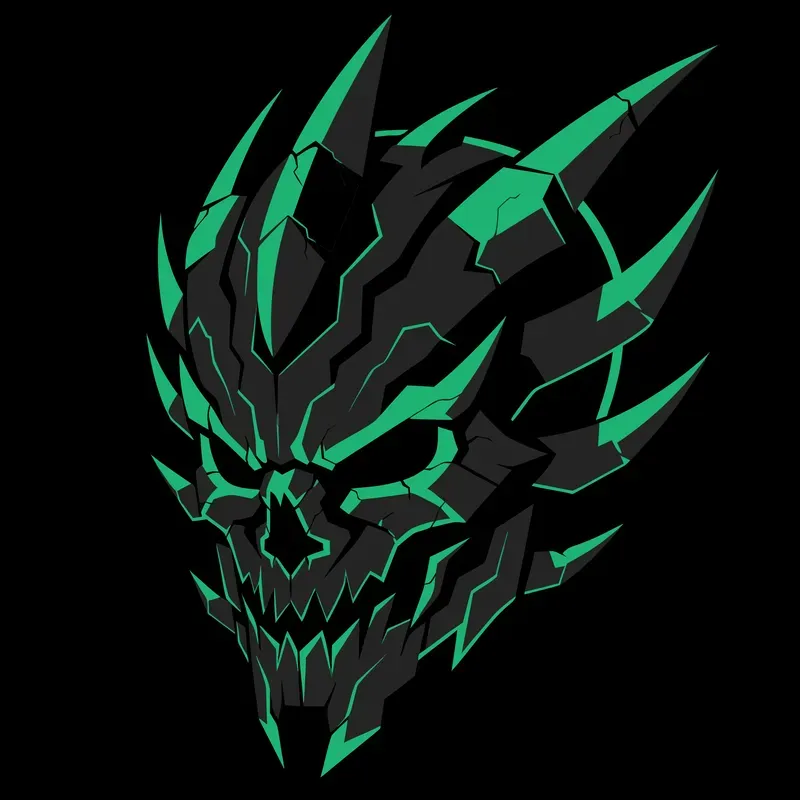 3D Horror Dark Fantasy Skull Vector Icons