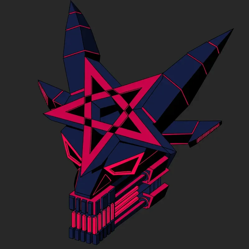 3D Horror Dark Fantasy Skull Vector Icons