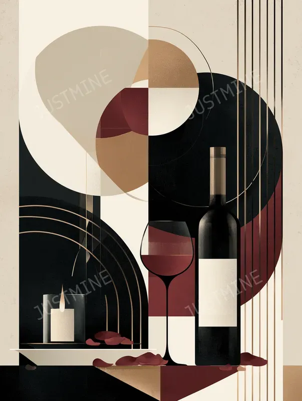 Modern Abstract Italian Bistro Wall Art