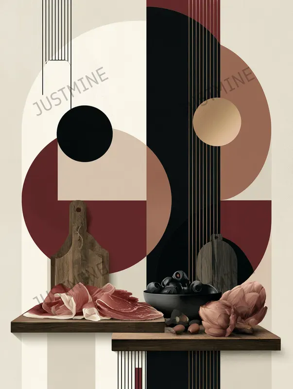 Modern Abstract Italian Bistro Wall Art